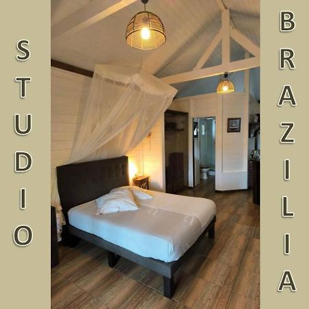 Studio Brazilia Bois Et Nature, Terrasse Avec Vue Sur Les Pitons Le Robert Esterno foto