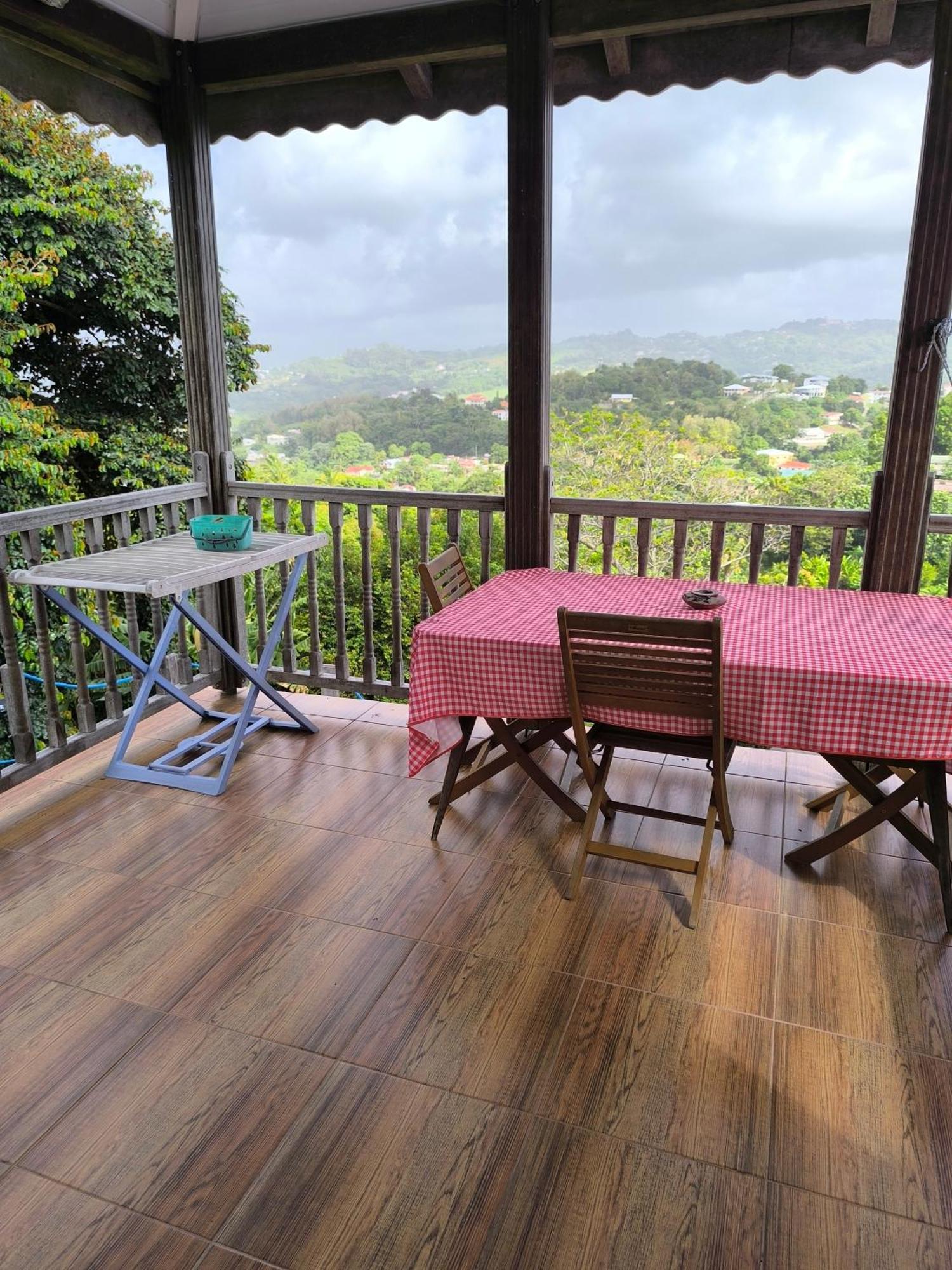 Studio Brazilia Bois Et Nature, Terrasse Avec Vue Sur Les Pitons Le Robert Esterno foto