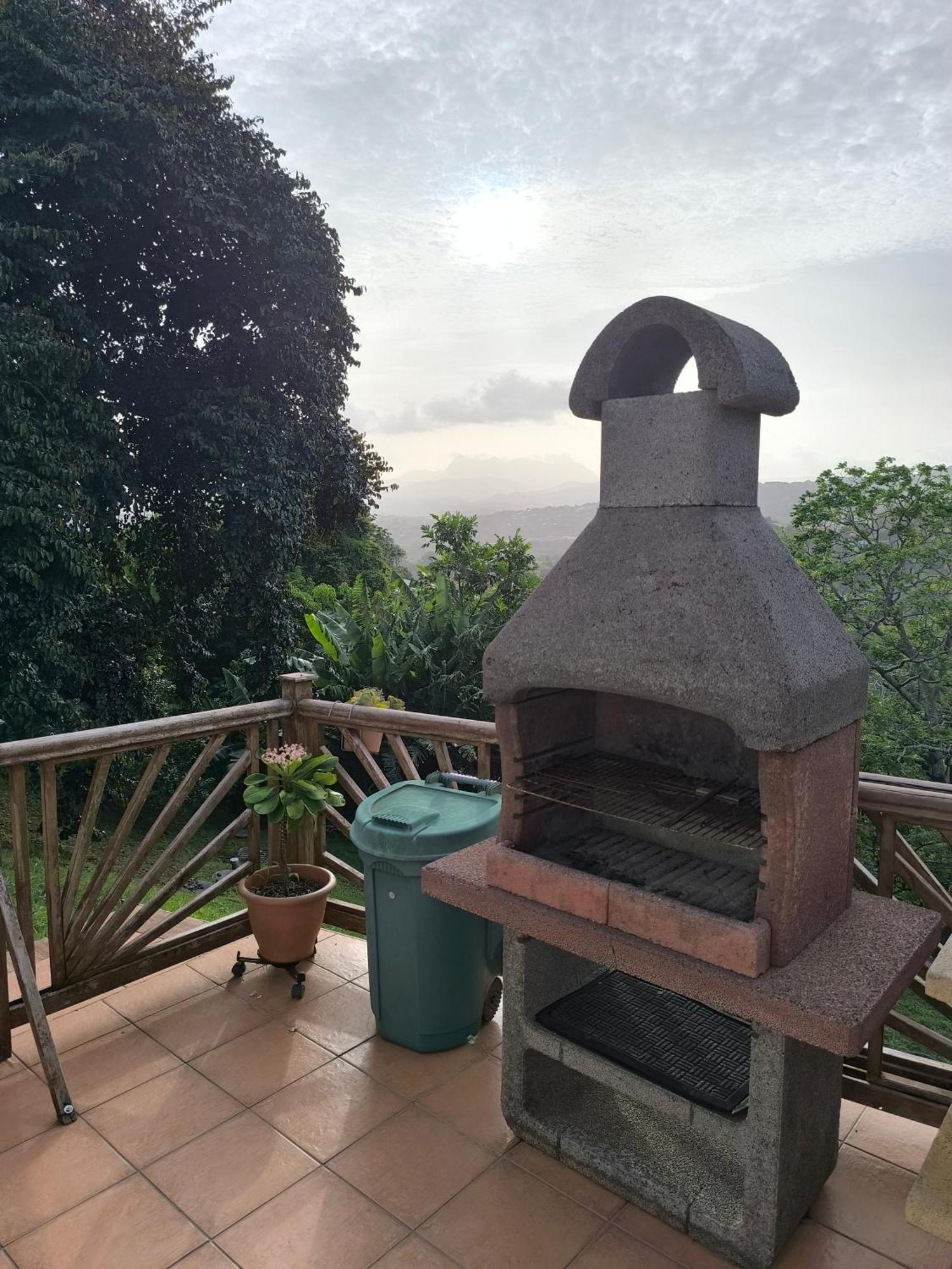 Studio Brazilia Bois Et Nature, Terrasse Avec Vue Sur Les Pitons Le Robert Esterno foto